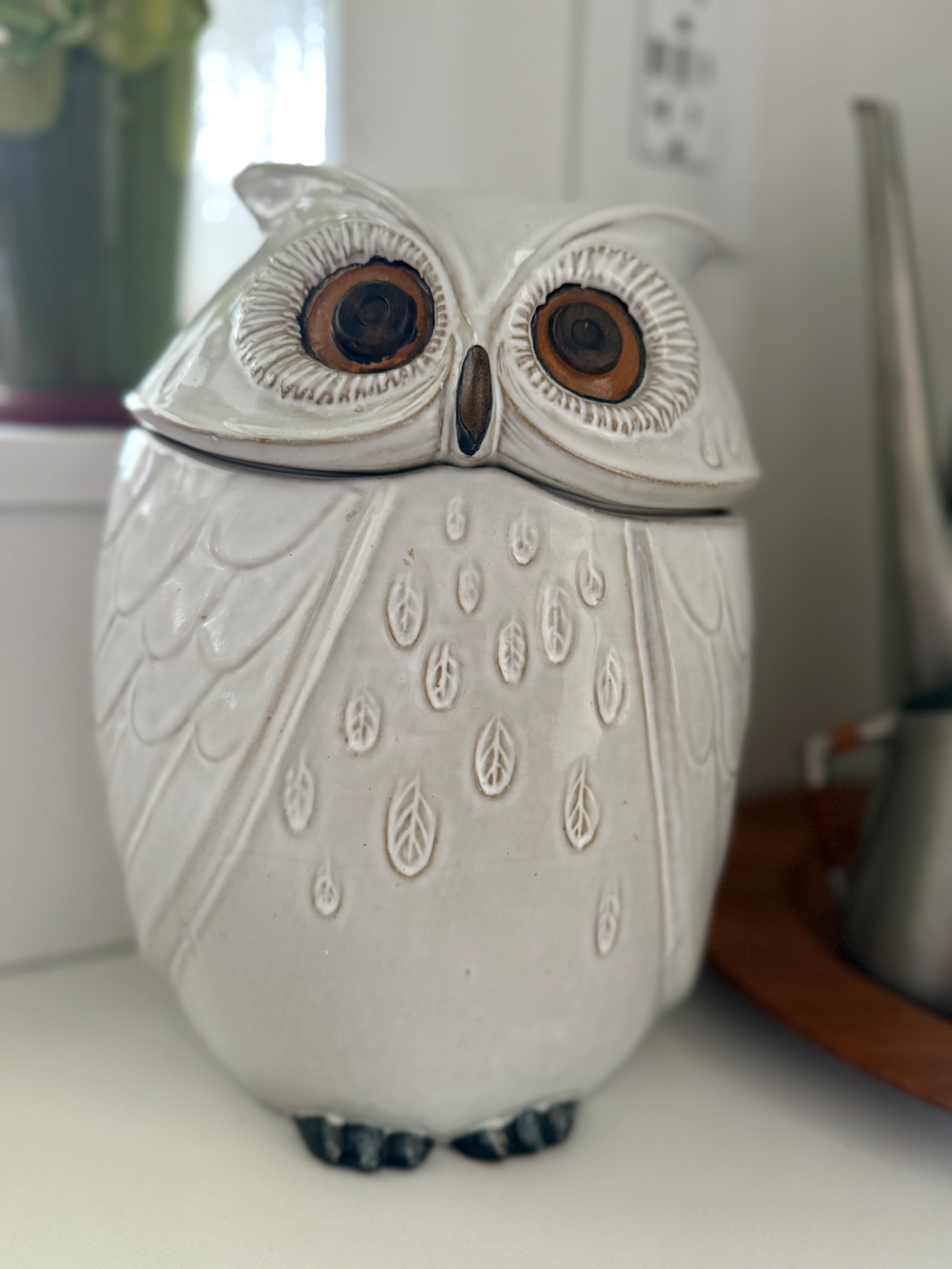 Ceramic owl figurine